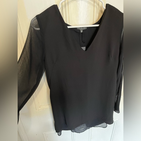 Dynamite Tops - Dynamite l Sheer Black Blouse